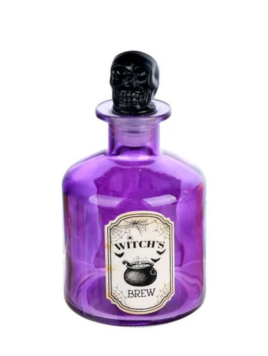 Other - Halloween Bottle Glass Decor With Skull Top- Choose 1 NWOT